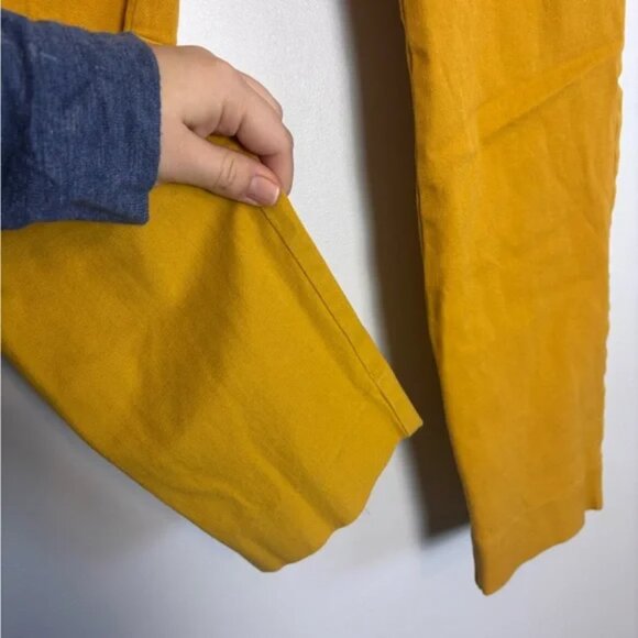 J. Crew Mustard Golden Yellow Straw Winnie Skinny Pants - Picture 4 of 6